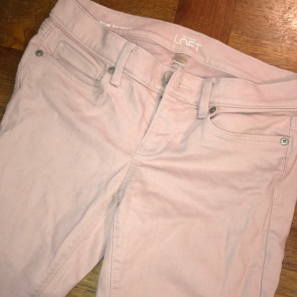 Ann Taylor LOFT baby pink jeans